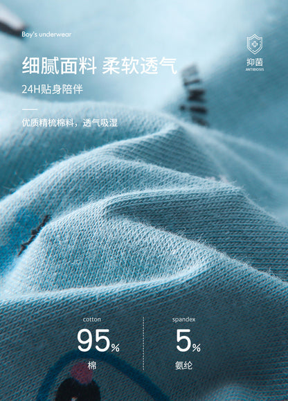 AK4149卡通猫熊透氣彈力棉平角兒童內褲2024.07.30