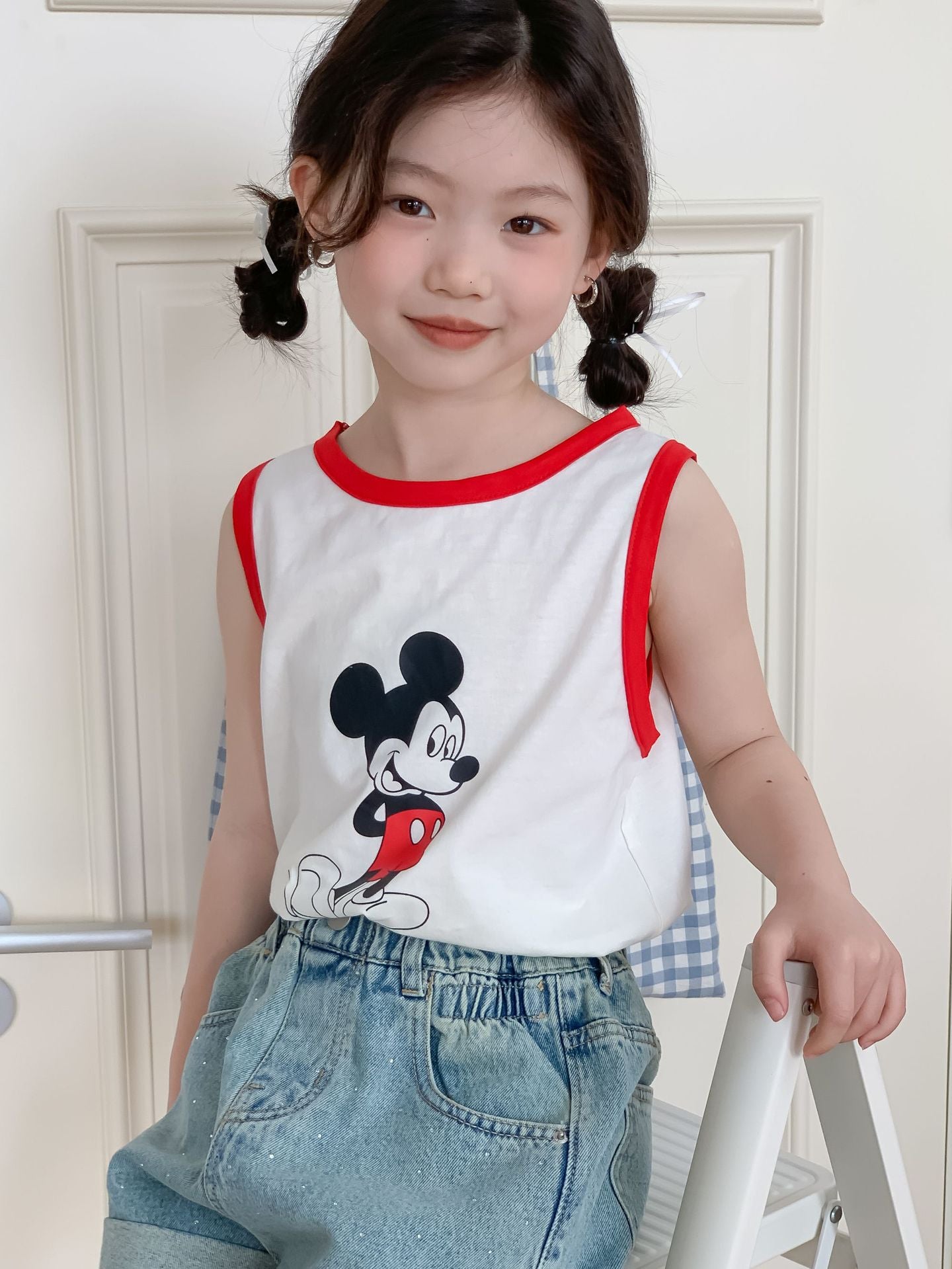 CM3380夏季女童卡通無袖t恤2024.03.15