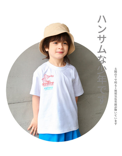 EM3207日系夏季純棉字母印花兒童短袖t恤2024.03.22