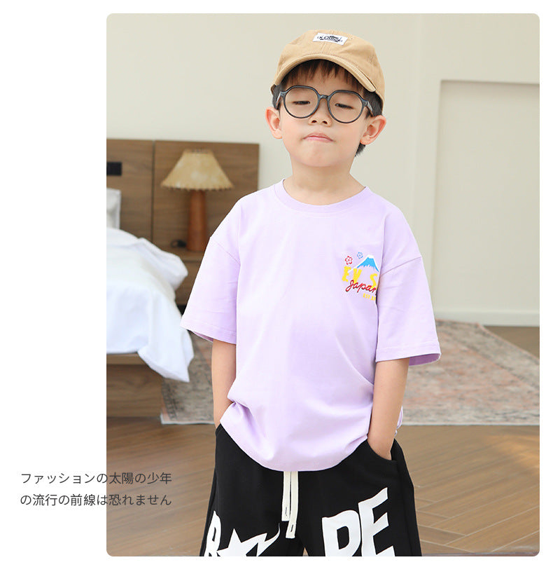 EM3353日系夏季彩色印花純棉短袖T恤2024.03.22