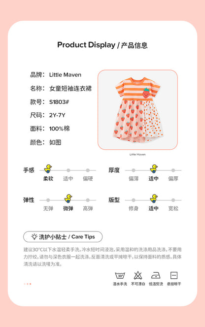 AM1803夏季歐美風卡通純棉連衣裙2024.03.05
