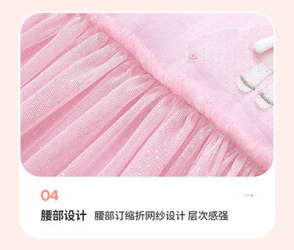 AM1801夏季可愛兔子短袖連衣裙2024.03.05