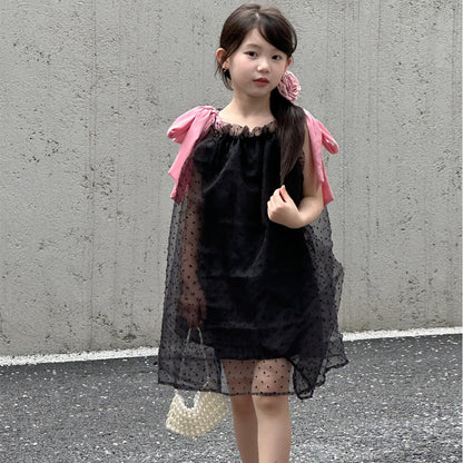 CJ4972夏季女童蝴蝶結吊帶連衣裙2024.06.11