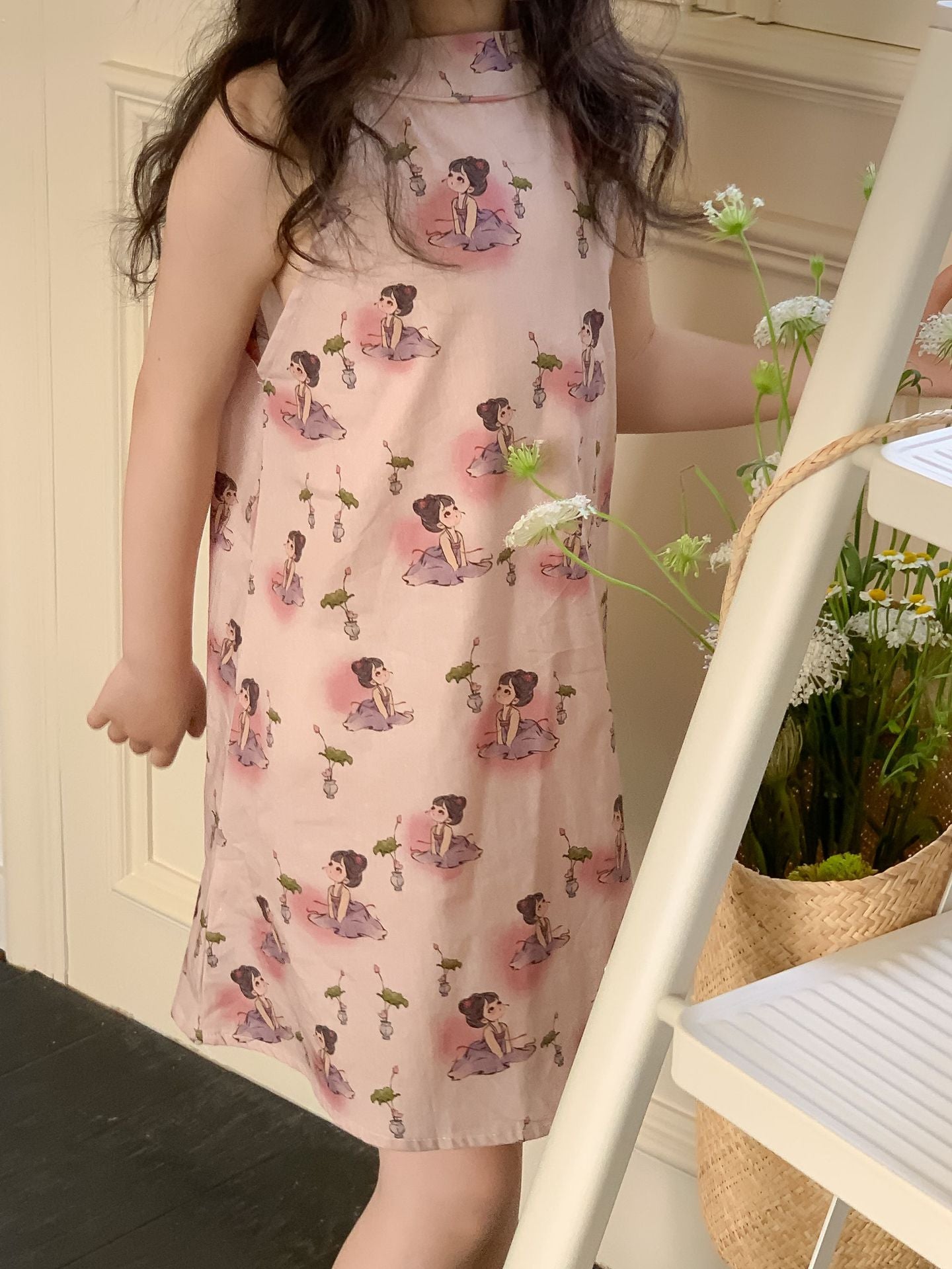 CJ4803夏季中大女童中國風旗袍無袖連衣裙2024.06.28
