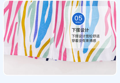 AM0931夏季彩色斑馬無袖棉質連衣裙2024.03.05