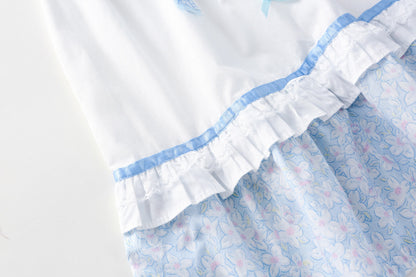 AN1694夏季女童法式氣質蕾絲泡泡袖公主裙2024.05.03