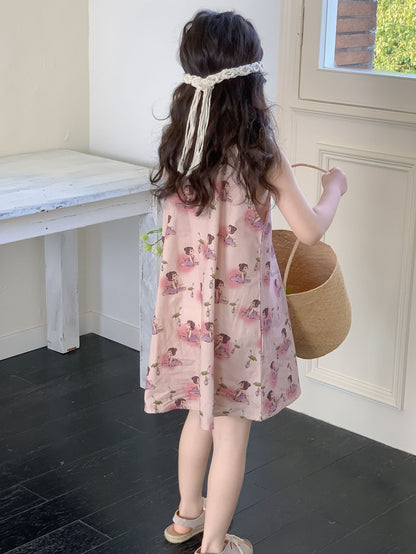 CJ4803夏季中大女童中國風旗袍無袖連衣裙2024.06.28
