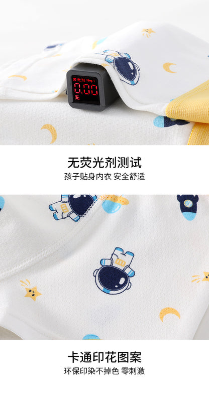 AK4150夏季薄款太空人小熊圖案莫代爾男童內褲2024.07.30