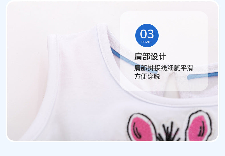 AM0931夏季彩色斑馬無袖棉質連衣裙2024.03.05