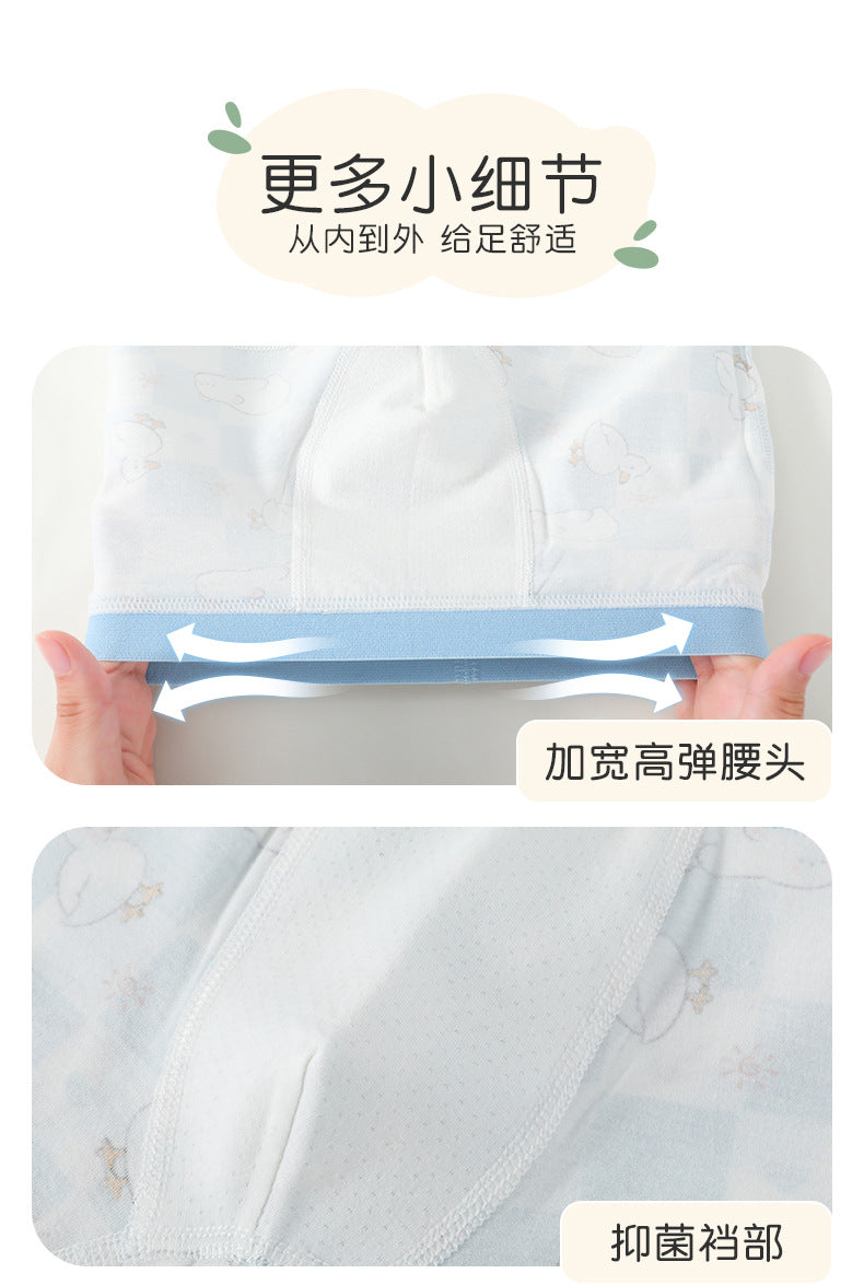 AK4023小鴨小熊卡通四角兒童內褲2024.07.30