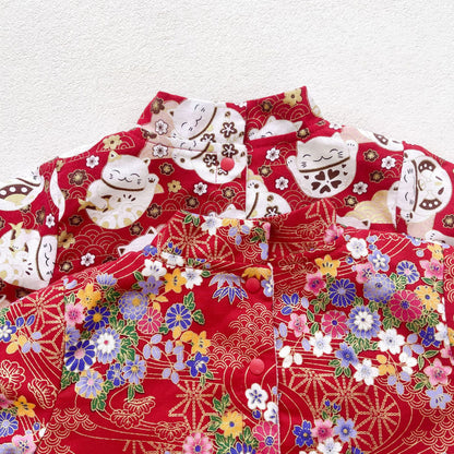 DD2249新年中式拜年服大紅色加厚保暖衣2023.12.15