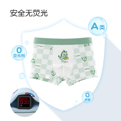 AK4003男孩萊卡棉恐龍北極熊平角四角褲2024.07.30