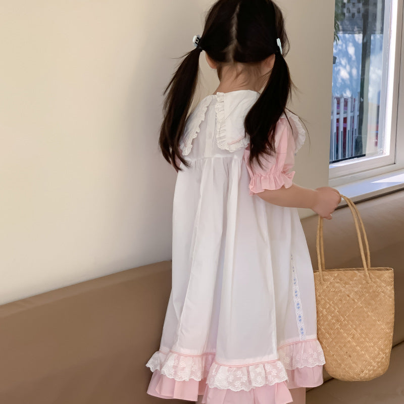 AM1680夏季洛麗塔花邊蝴蝶結連衣裙2024.03.29
