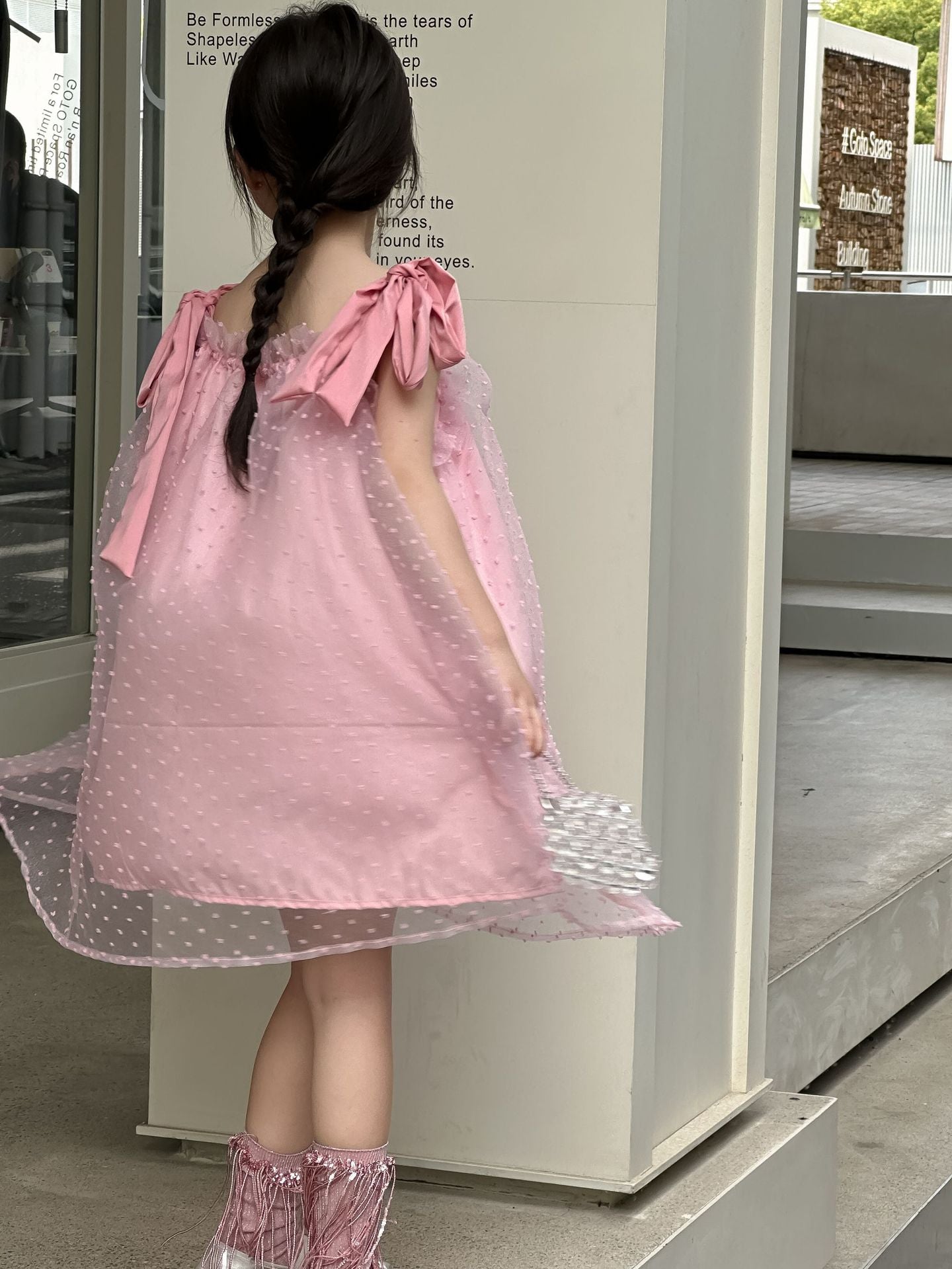 CJ4972夏季女童蝴蝶結吊帶連衣裙2024.06.11