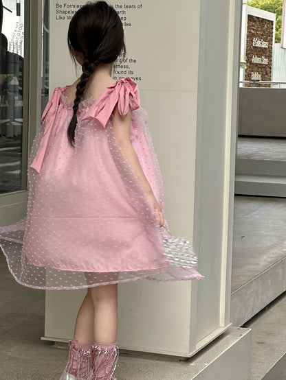 CJ4972夏季女童蝴蝶結吊帶連衣裙2024.06.11