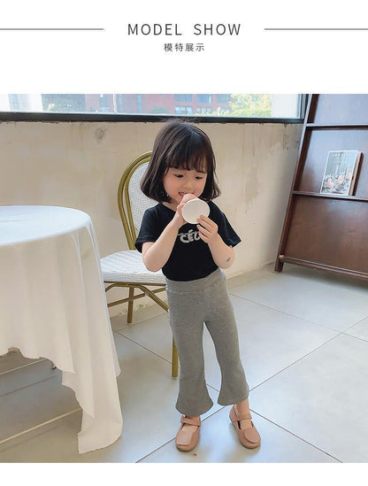 BM9002春秋韓版女童修身打底喇叭褲2024.03.01
