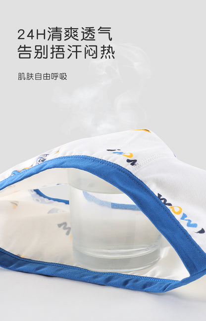 AK4153夏季男童不夾屁屁輕薄冰絲工程車熊貓獅子恐龍內褲2024.07.30