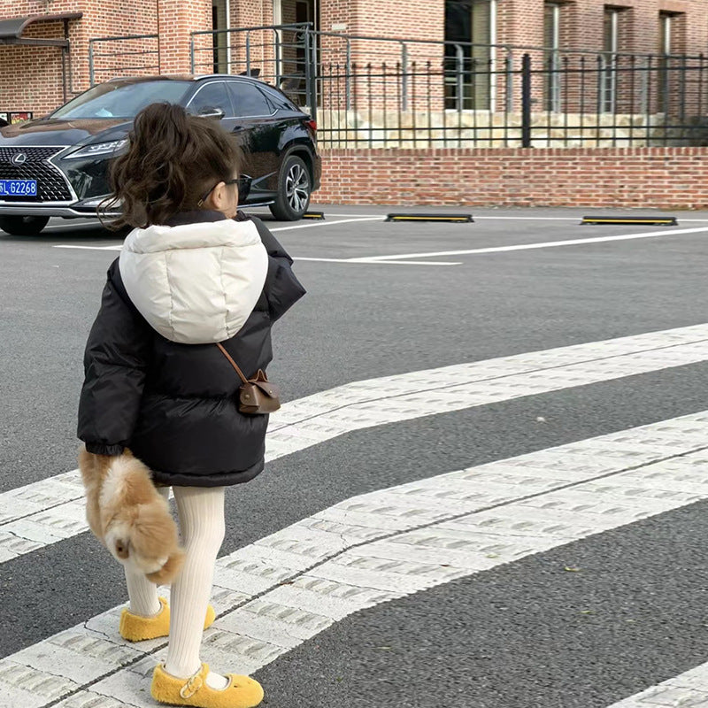 CO2888韓版卡通笑臉撞色羽絨服連帽外套2023.10.24