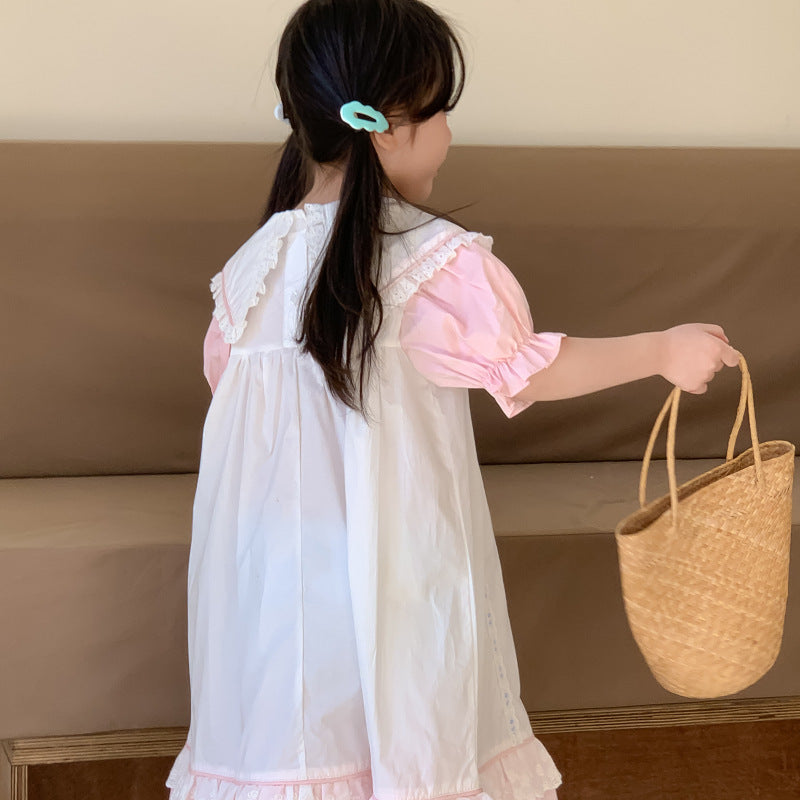 AM1680夏季洛麗塔花邊蝴蝶結連衣裙2024.03.29