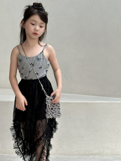 CJ4750夏季女童蝴蝶印花吊帶2024.06.11