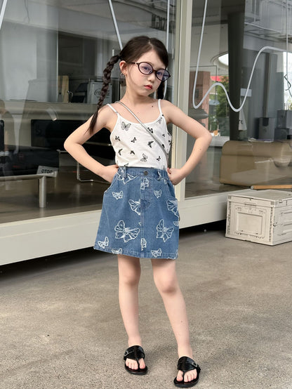 CJ4750夏季女童蝴蝶印花吊帶2024.06.11