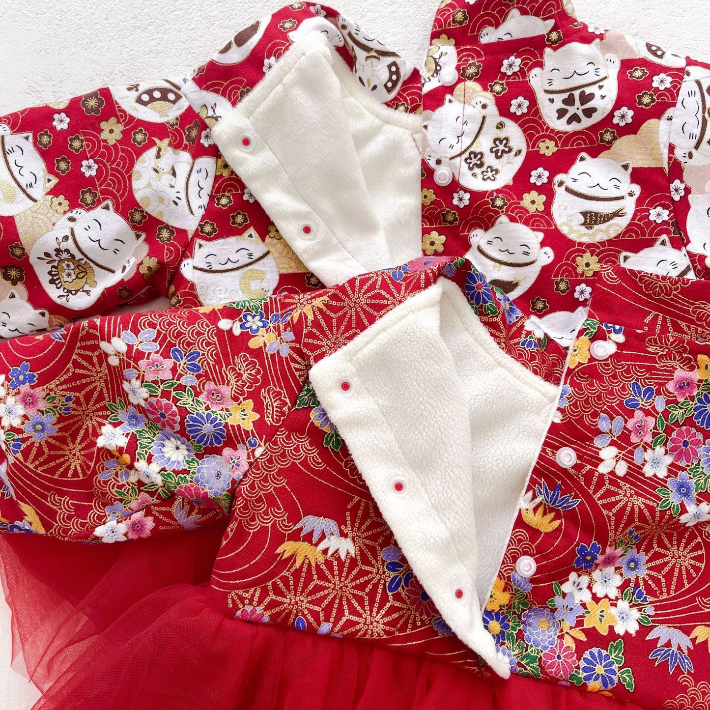 DD2249新年中式拜年服大紅色加厚保暖衣2023.12.15