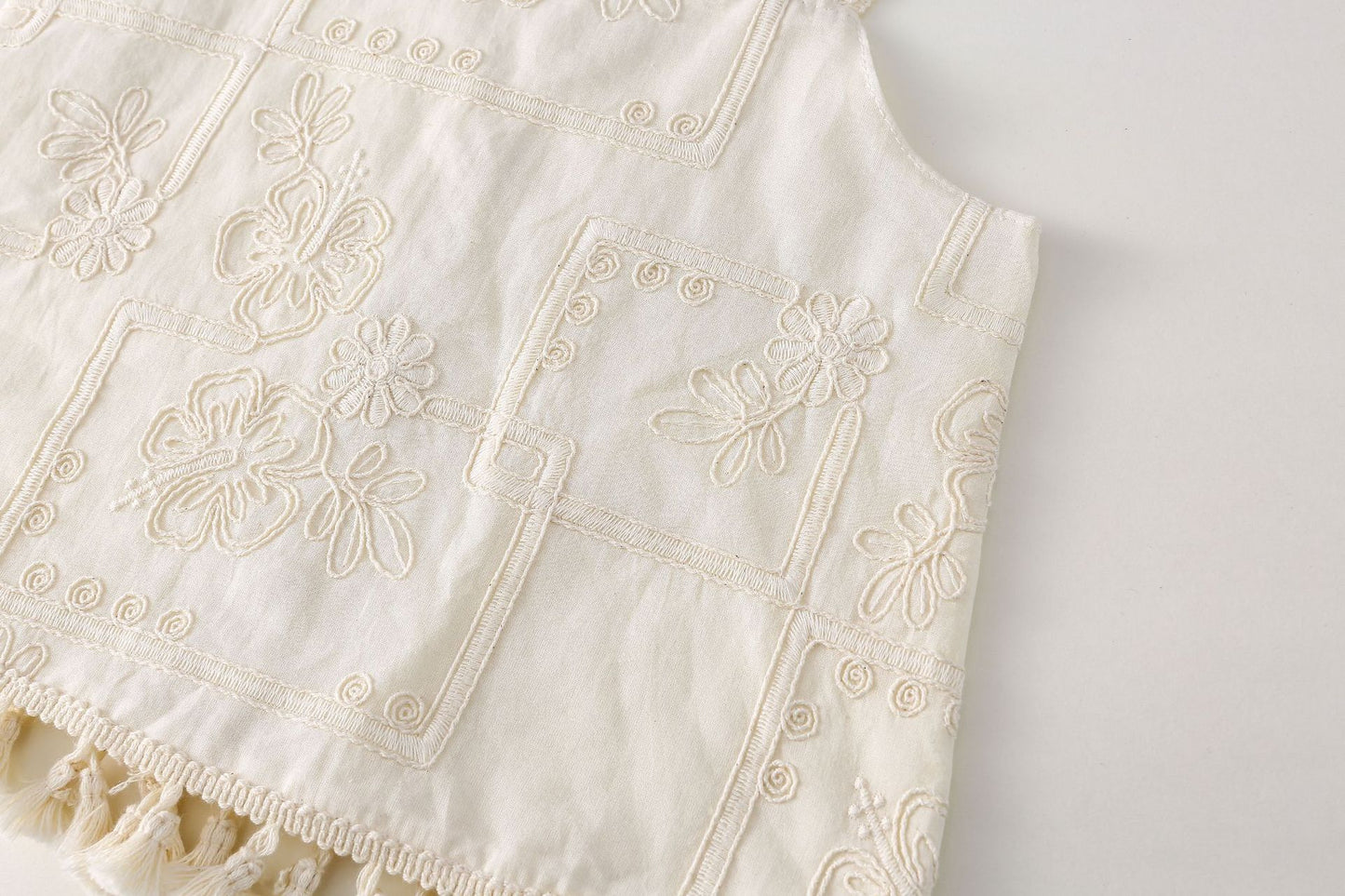 AJ1707夏季女童刺繡吊帶衫甜美半身裙兩件套套裝2024.06.07