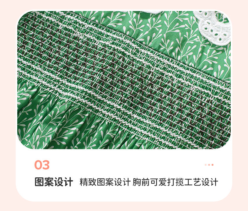 AM1905夏季翻領公主短袖純棉連衣裙2024.03.05