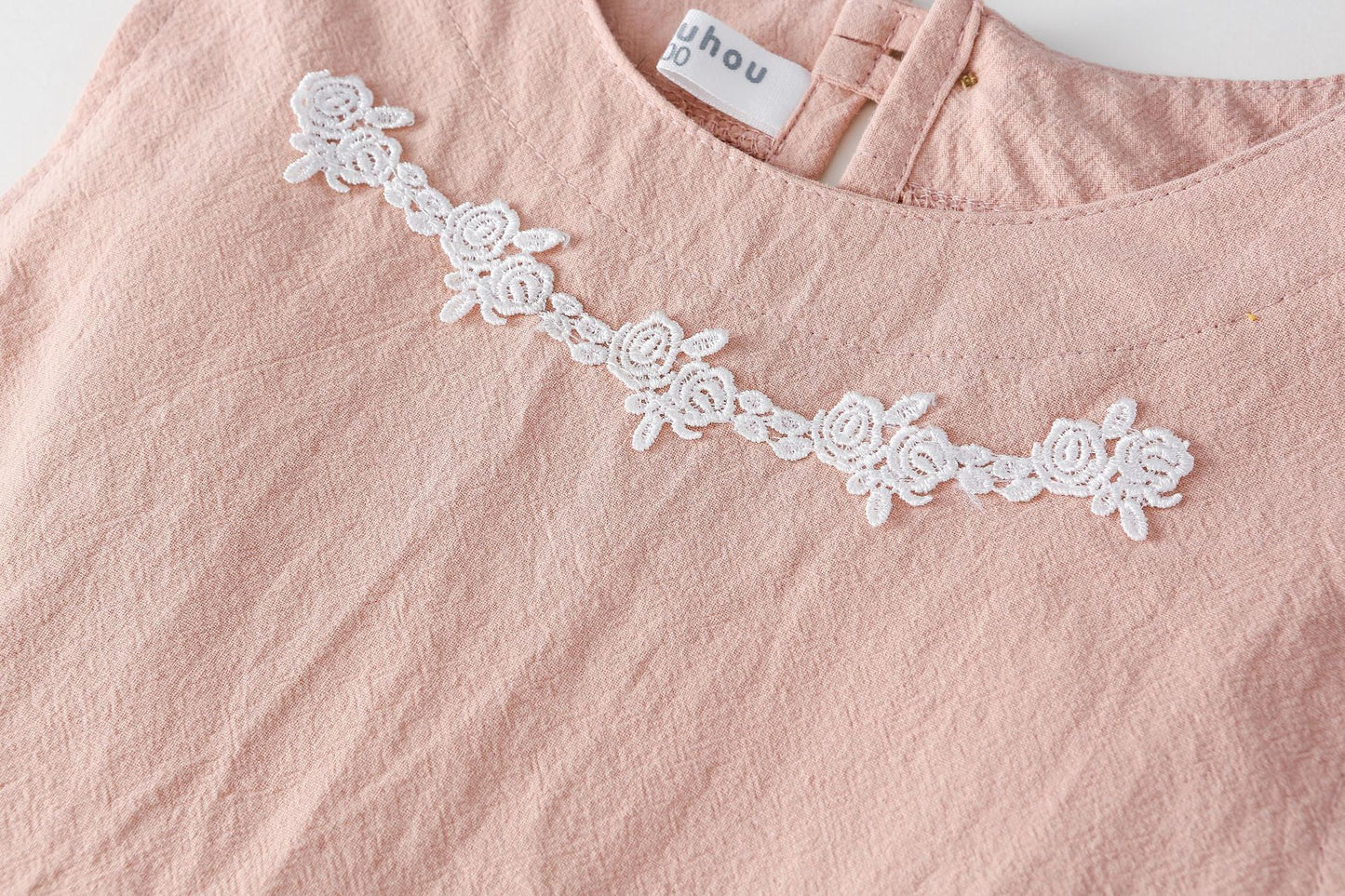 AF1666韓版春季小女孩刺繡襯衫背心裙兩件套2024.02.20