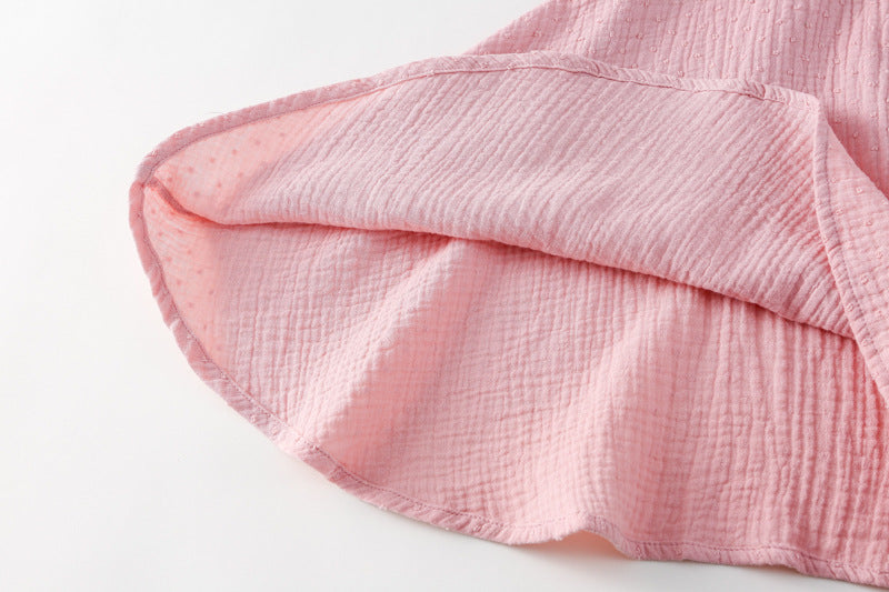 AM1686夏季娃娃領刺繡甜美無袖公主裙2024.03.29