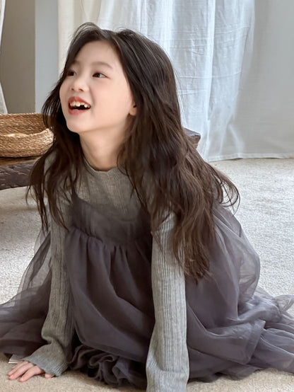 CA4699秋季韓版女童打底衫吊帶紗裙牛仔褲三件套2024.08.06