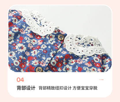 AM1899翻領碎花純棉短袖連衣裙2024.03.05