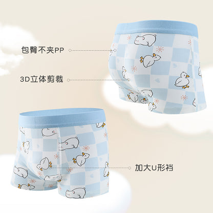 AK4023小鴨小熊卡通四角兒童內褲2024.07.30