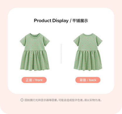 AM1875夏季彩虹短袖純棉連衣裙2024.03.05
