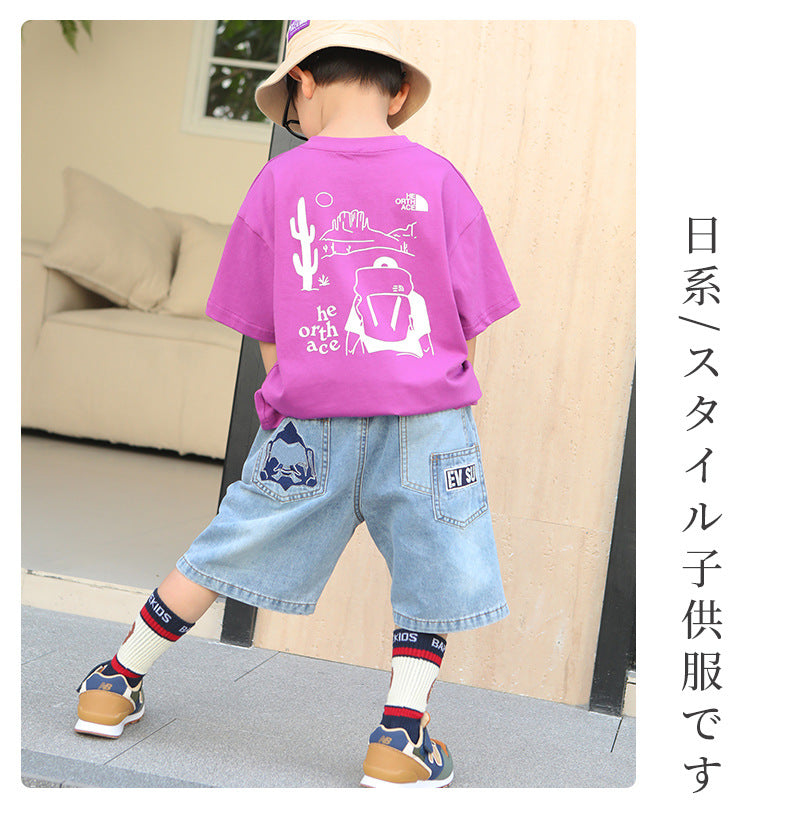 EM3370日系夏季寬鬆牛仔五分短褲2024.03.22