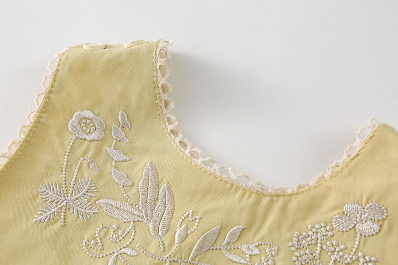 AN1409兒童無袖刺繡背心短褲兩件套2024.05.03