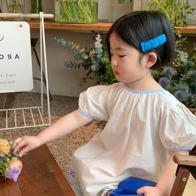 AJ1160韓版純色下擺刺繡長裙2023.06.20