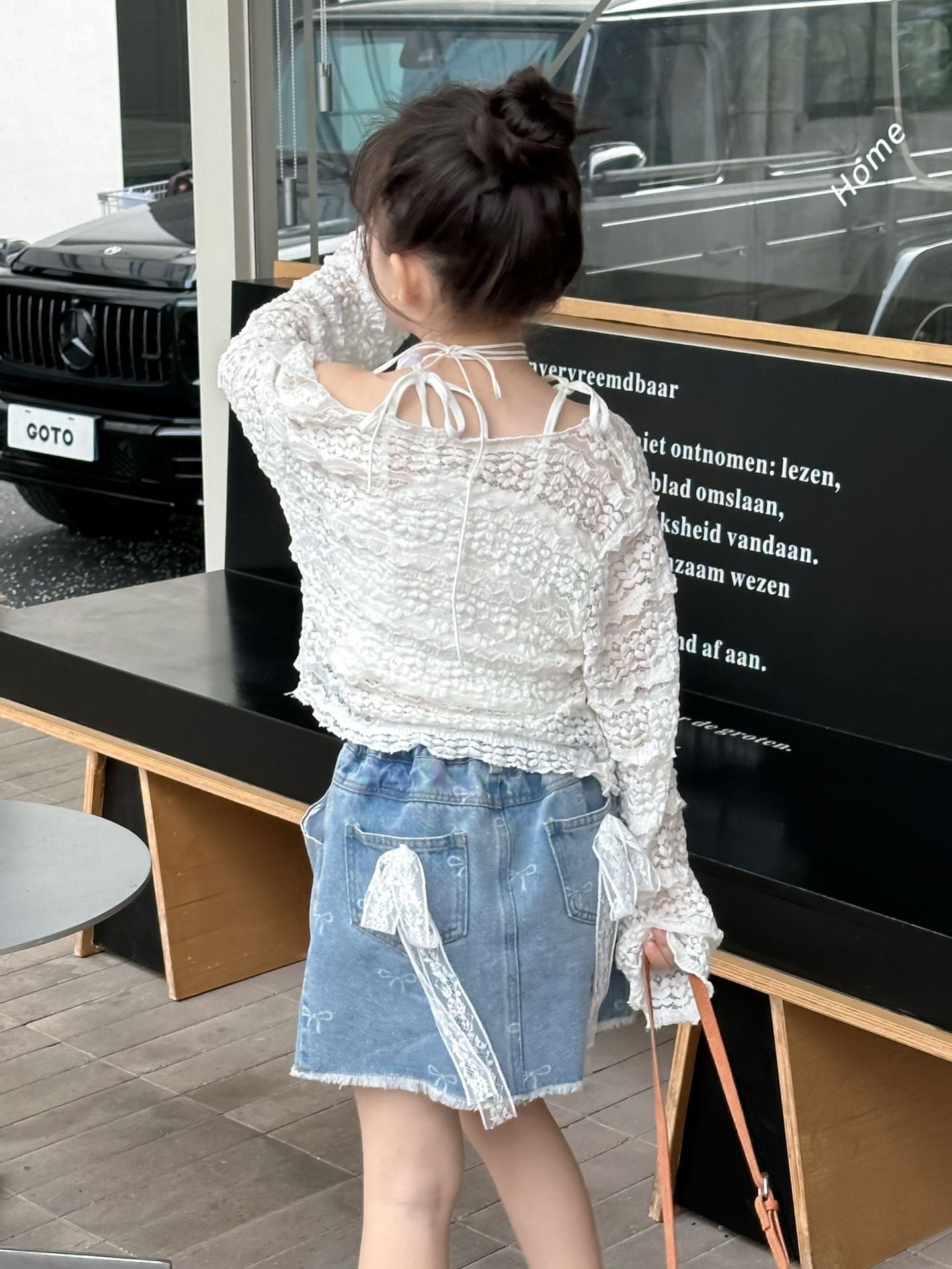 CJ4968夏季女童蕾絲純色防曬外套2024.06.11