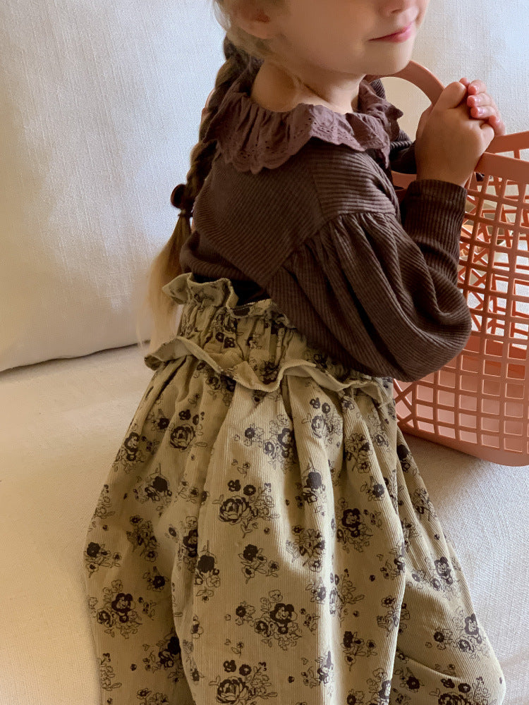 AS1594秋季復古花邊蕾絲領上衣T恤2023.09.22