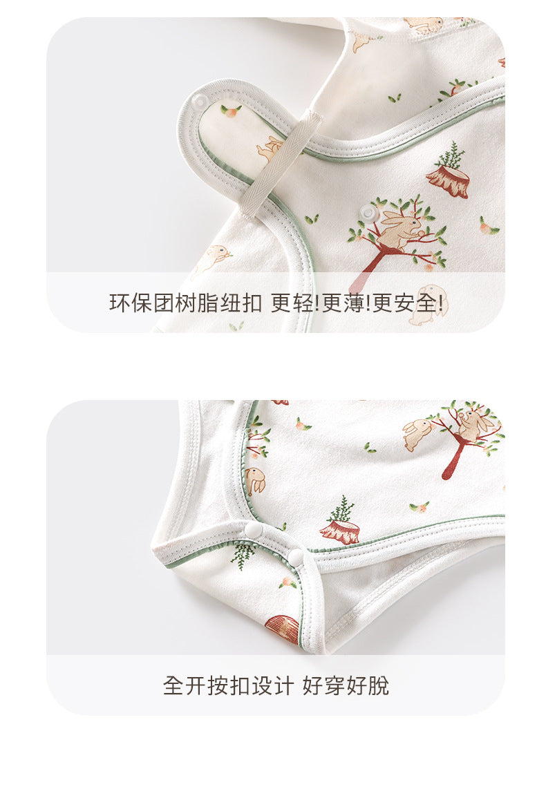 DM3015春秋季趣味萌兔純棉新生兒包屁衣2024.03.08