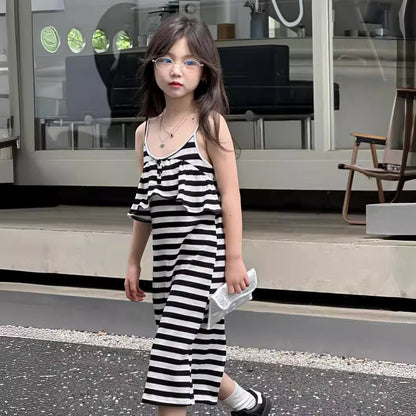 CJ4999夏季中小童吊帶條紋連衣裙2024.06.11