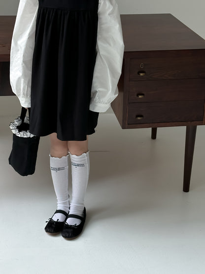 CA4621秋季女童學院風襯衫飛袖連衣裙套裝2024.08.06