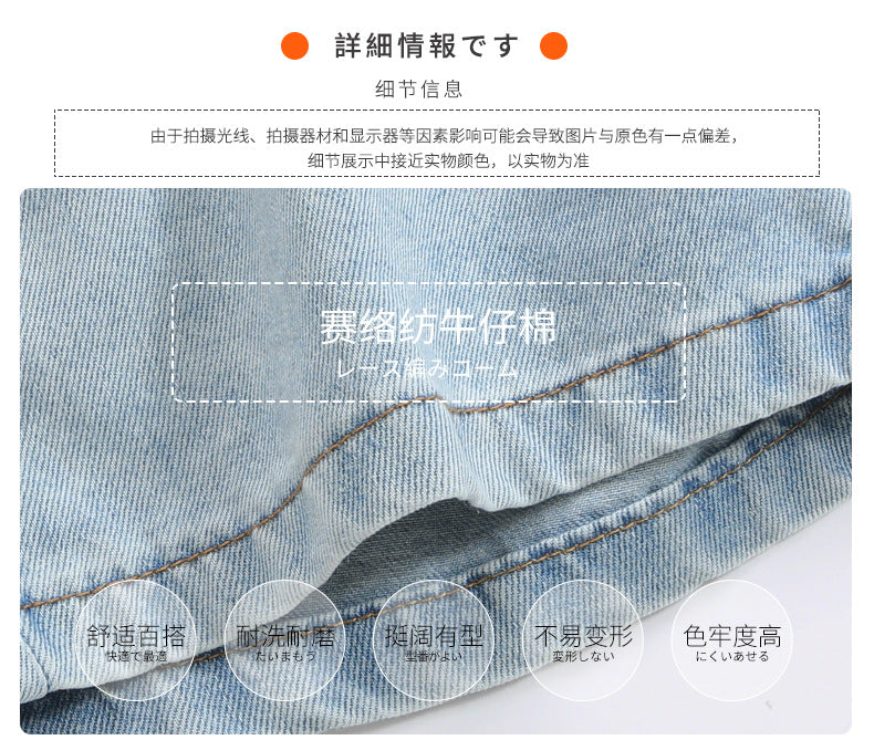 EM3371日系夏季薄款牛仔五分短褲2024.03.22