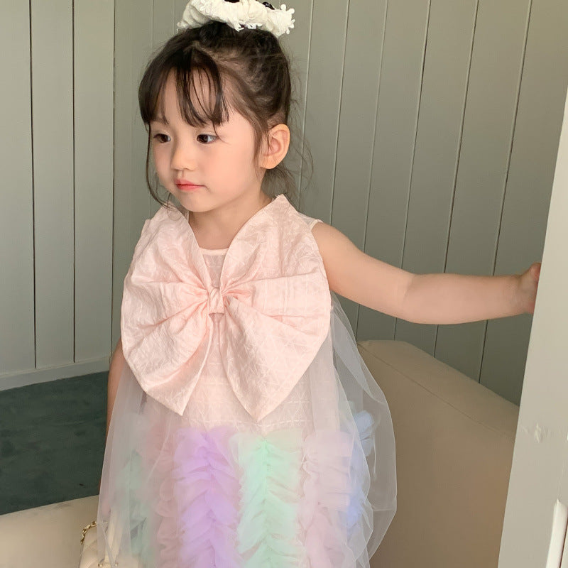 AM1468蝴蝶結立體花網紗連衣裙2023.05.12