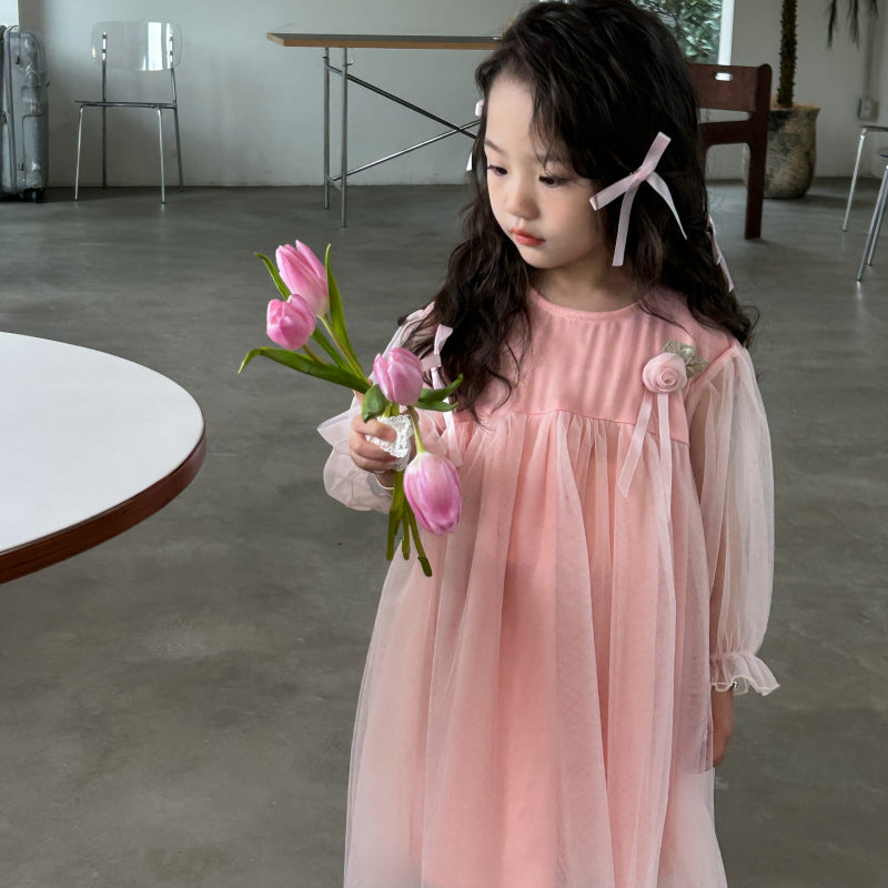 AF1670韓版春季網紗公主連衣裙2024.02.20