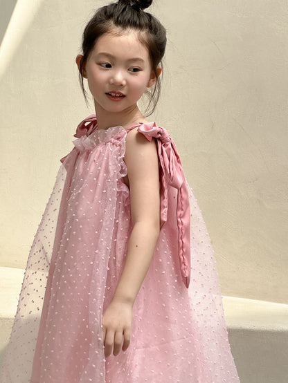 CJ4972夏季女童蝴蝶結吊帶連衣裙2024.06.11