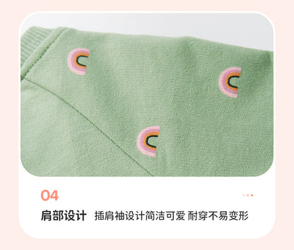 AM1875夏季彩虹短袖純棉連衣裙2024.03.05