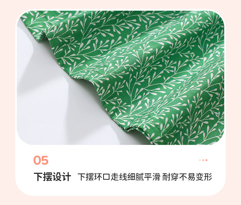 AM1905夏季翻領公主短袖純棉連衣裙2024.03.05