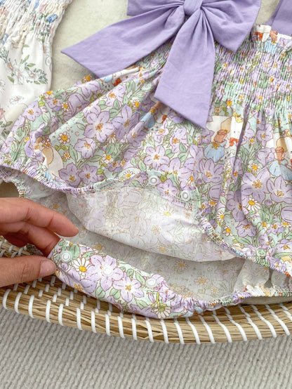 DA0108夏季嬰兒女寶寶蝴蝶結吊帶超萌包屁衣2024.04.12