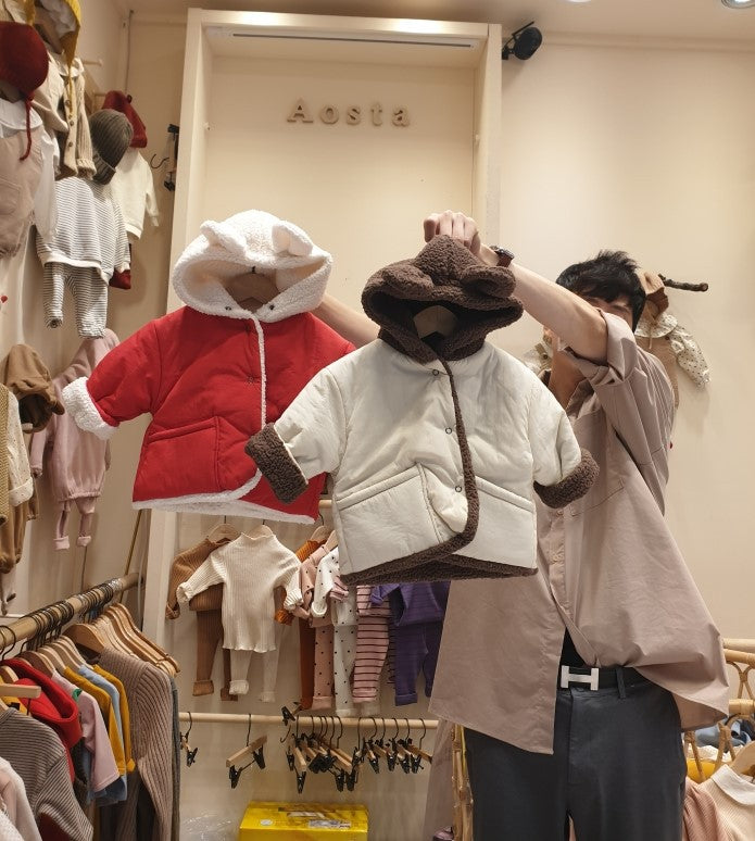 DD3127冬季小熊加厚羊羔絨兩穿拜年服2023.12.15